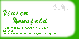 vivien mansfeld business card